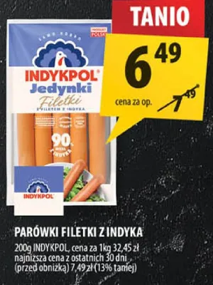 Parówki filetki z indyka promocja w Arhelan