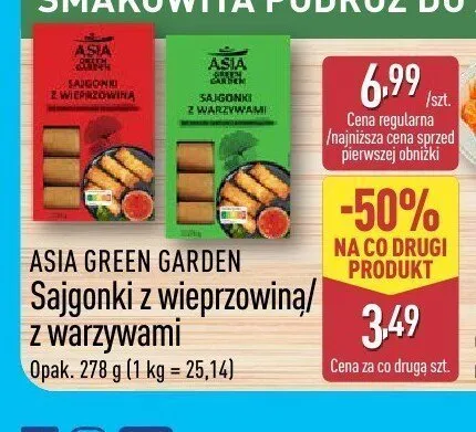 Sajgonki z wieprzowiną Asia Green Garden promocja w Aldi