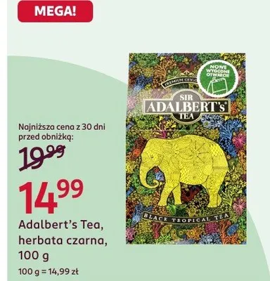Herbata Adalbert's Tea czarna, 100 g promocja w Rossmann