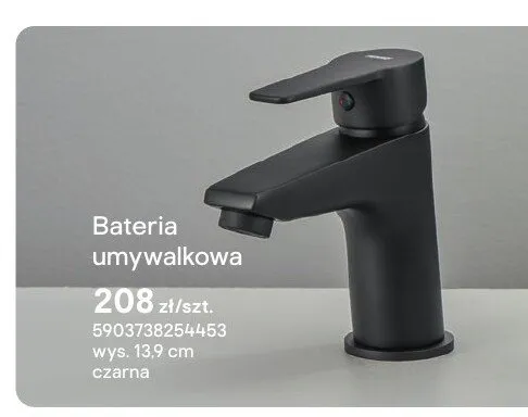 Bateria umywalkowa Ferro Rennto czarna promocja w Castorama