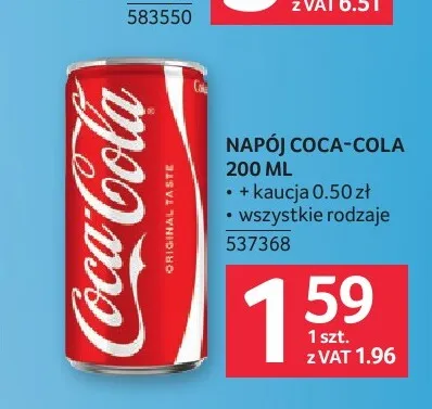 Napój gazowany Coca-Cola promocja w Selgros