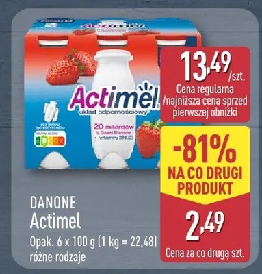 Actimel różne rodzaje promocja w Aldi