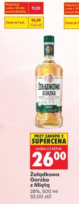 Wódka Żołądkowa Gorzka z Miętą 500 ml promocja w Biedronka