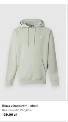Bluza z kapturem New Balance khaki promocja w Lounge by Zalando