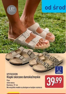 Klapki skórzane męskie UP2FASHION promocja w Aldi