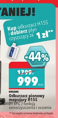 Odkurzacz pionowy mopujący Dreame H15S 21 kPa z funkcją samoczyszczenia i suszenia promocja w Biedronka