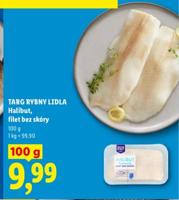 Halibut filet bez skóry Targ Rybny Lidla promocja w Lidl