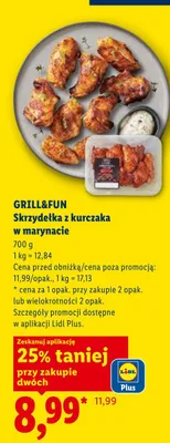 Skrzydełka z kurczaka w marynacie Grill&Fun promocja w Lidl