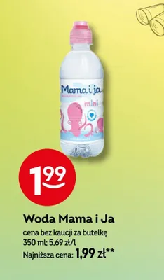 Woda źródlana Mama i Ja mini promocja w Żabka