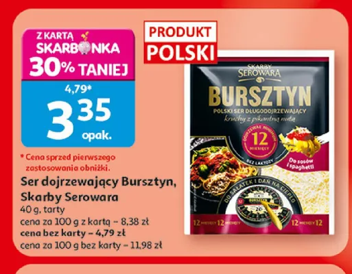 Ser dojrzewający Bursztyn Skarby Serowara promocja w Auchan