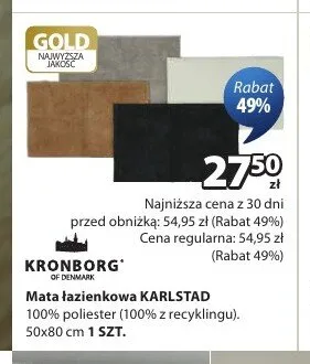Mata łazienkowa Kronborg Karlstad promocja w Jysk
