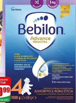 Mleko Bebilon Advance 2 promocja w Dino
