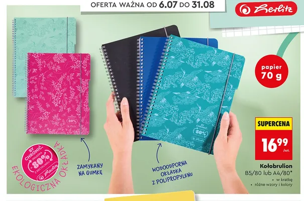 Kołobrulion Herlitz B5/80 promocja w Biedronka