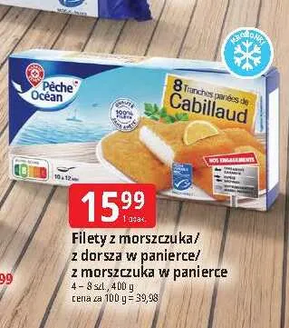 Filety z morszczuka w panierce Pêche Océan promocja w Leclerc