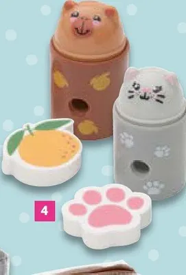 Zestaw temperówka i gumka Tiny Friends promocja w Lidl