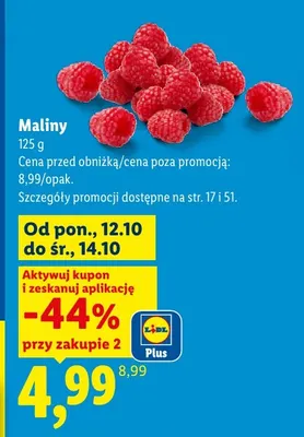 Maliny promocja w Lidl