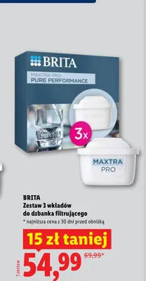 Wkłady do dzbanka filtrującego Brita Maxtra Pro Pure Performance 3-pak promocja w Lidl