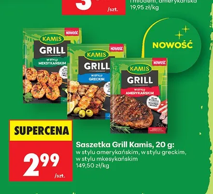 Przyprawa Grill Kamis w stylu amerykańskim promocja w Biedronka