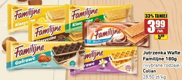 Wafle Familijne Klasyczne kakaowe Jutrzenka promocja w API Market