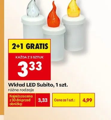 Wkład LED Subito promocja w Biedronka