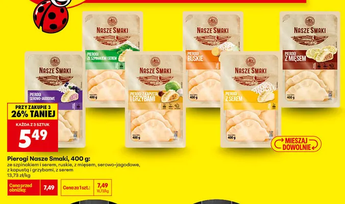 Pierogi Nasze Smaki z serem promocja w Biedronka