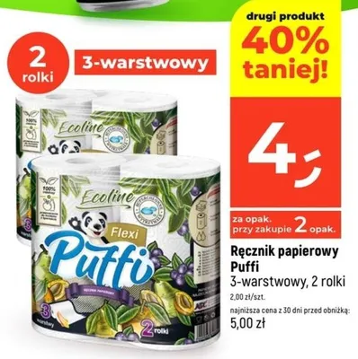 Ręcznik papierowy Puffi 3-warstwowy 2 rolki promocja w Dealz