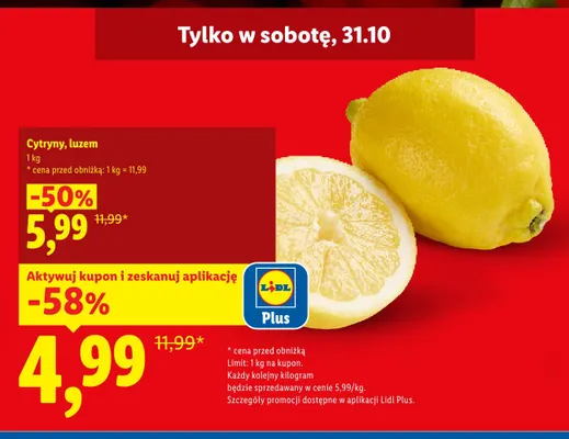Cytryny luzem promocja w Lidl