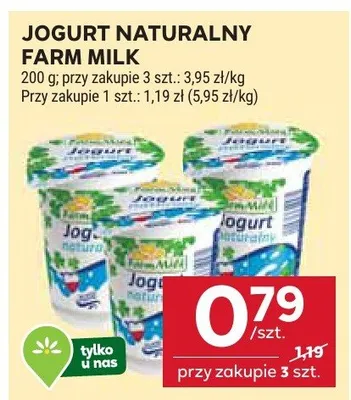 Jogurt naturalny promocja w Stokrotka