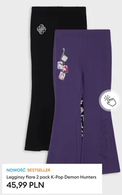 Legginsy flare 2-pak K-Pop Demon Hunters promocja w Sinsay