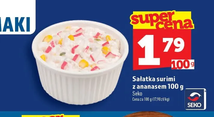 Sałatka surimi z ananasem Seko promocja w TOPAZ