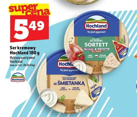 Ser kremowy Hochland ze śmietanką promocja w TOPAZ