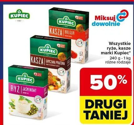 Ryże i kasze Kupiec promocja w Carrefour