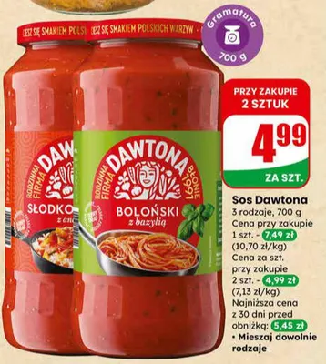 Sos boloński z bazylią promocja w Dino