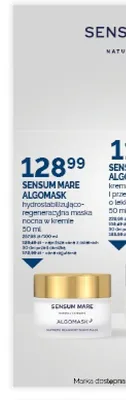 Maska nocna w kremie Sensum Mare Algomask hydrostabilizująco-regeneracyjna promocja w Ziko Dermo