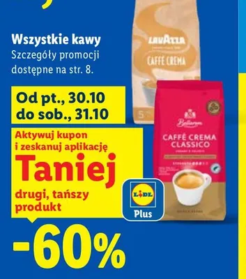 Kawa ziarnista Lavazza Caffè Crema promocja w Lidl