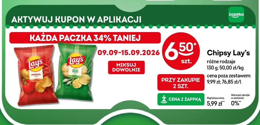 Chipsy Lay's promocja w Żabka