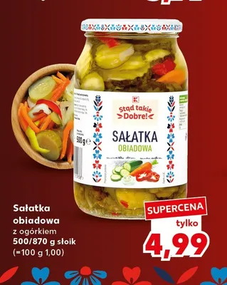 Sałatka obiadowa z ogórkiem Stąd takie Dobre! promocja w Kaufland
