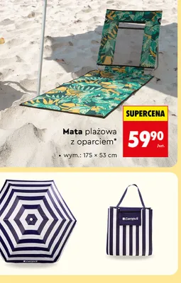 Mata plażowa z oparciem Campus promocja w Biedronka