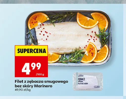 Filet z zębacza smugowego bez skóry Marinero promocja w Biedronka