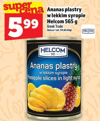 Ananas plastry w lekkim syropie promocja w TOPAZ