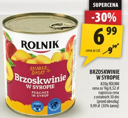 Brzoskwinie w syropie promocja w Arhelan