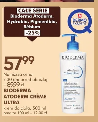 Krem do ciała BIODERMA ATODERM CRÈME ULTRA 500ml promocja w Super-Pharm
