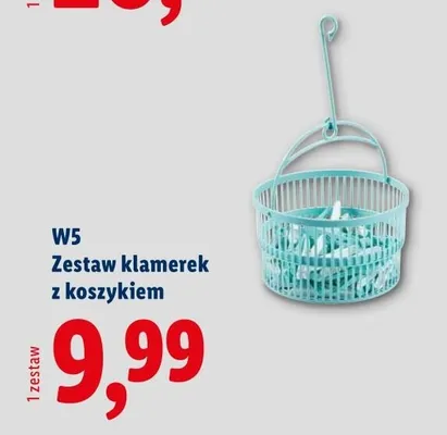 Zestaw klamerek z koszykiem promocja w Lidl