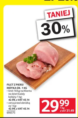 Filet z piersi indyka promocja w Selgros