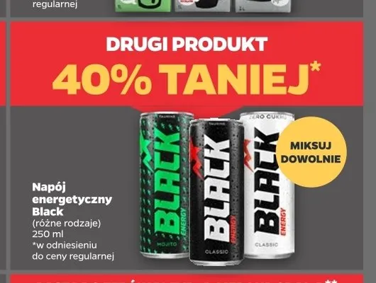 Napój energetyczny Black Mojito promocja w Netto