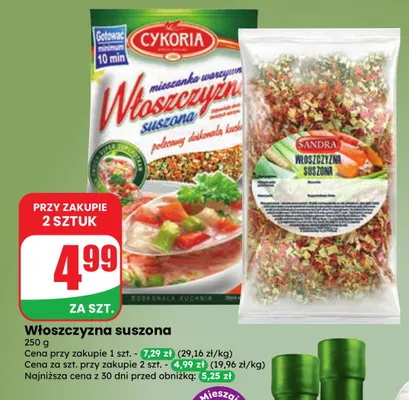 Włoszczyzna suszona Cykoria promocja w Dino