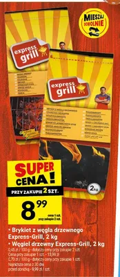 Brykiet z węgla drzewnego Express-Grill, 2 kg promocja w Twój Market