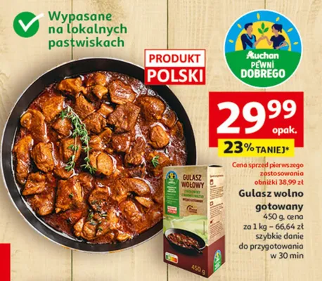 Gulasz wolno gotowany promocja w Auchan