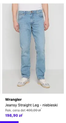 Jeansy Wrangler Straight Leg niebieski promocja w Lounge by Zalando