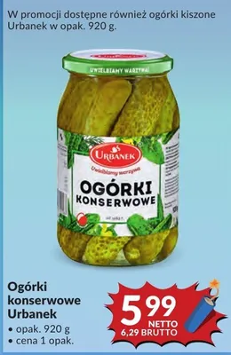 Ogórki konserwowe Urbanek promocja w Makro